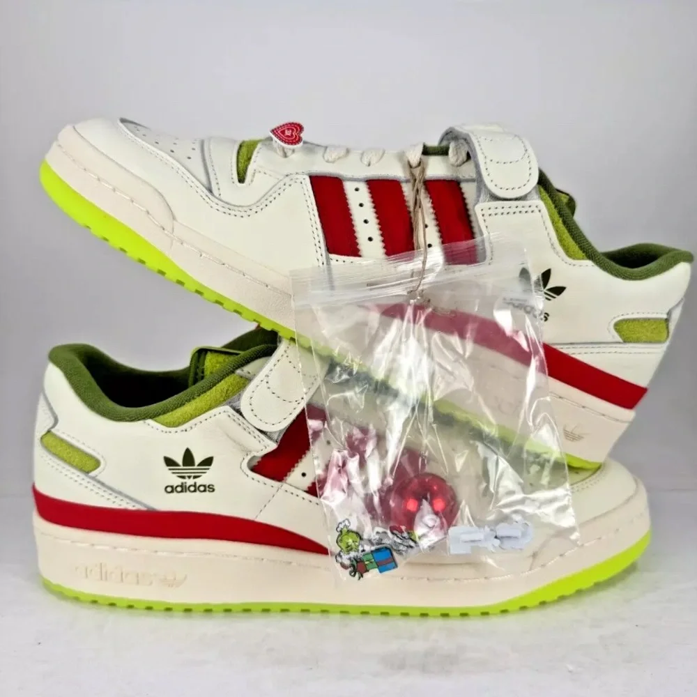 Adidas Forum ‘The Grinch X’ Low-Top Leather Sneakers Men’s Size 11 (NWT)